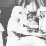 Sisters assisting doctors in the Operating Room